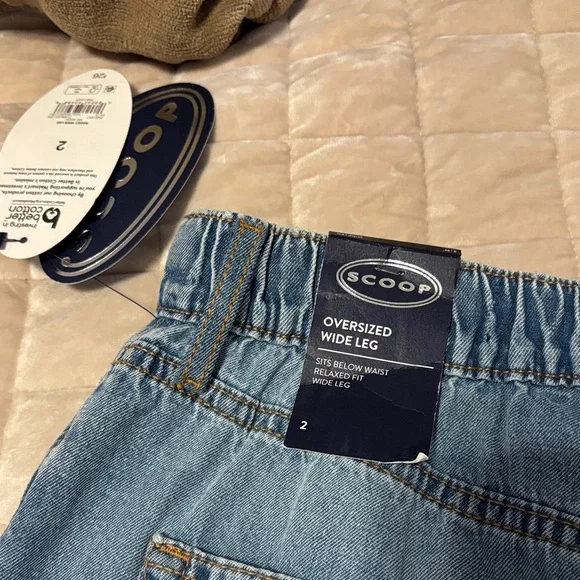 Stylish Women's High Rise Flare Jeans - Light Blue NWT-Scoop - Picture 3 of 3